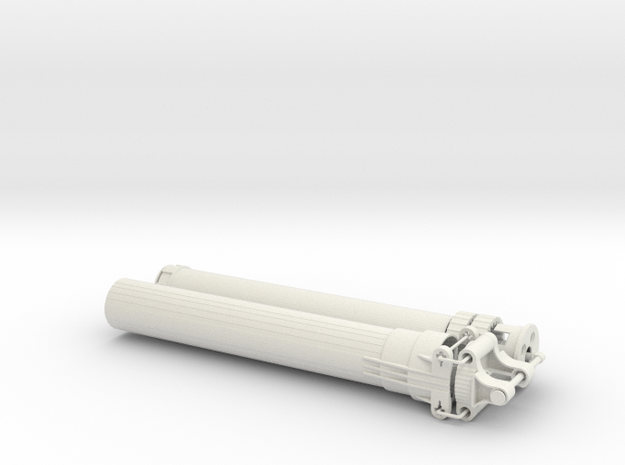 XL Linear Actuator 18 studs stroke v1.1 in White Natural Versatile Plastic