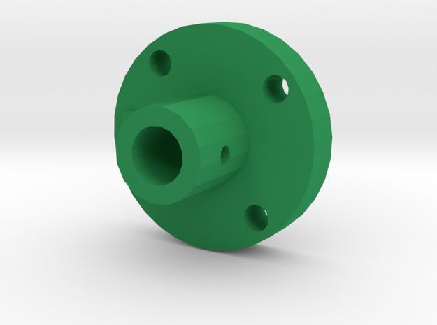 Disc Axle Fixer in Green Processed Versatile Plastic