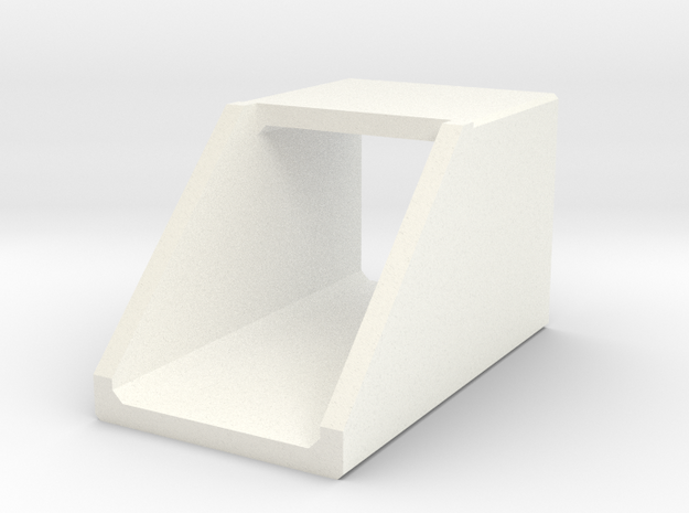 N/H0 Box Culvert Headwall (size 1) in White Processed Versatile Plastic