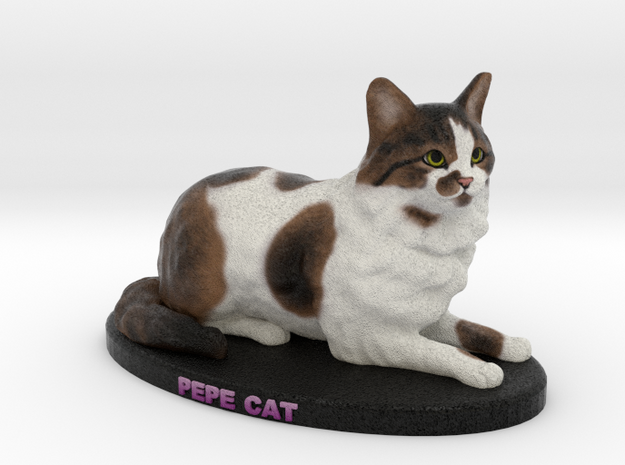 Custom Cat Figurine - Pepe Cat in Full Color Sandstone