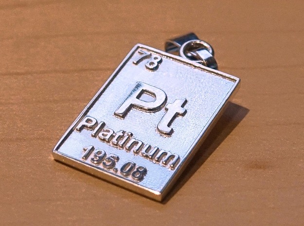 Platinum Periodic Table Pendant in Platinum