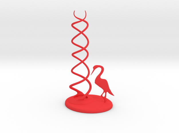 CheekyChi - Chopstick Holder (crane) small in Red Processed Versatile Plastic