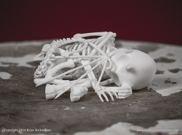 Dead Imp Skeleton  in White Natural Versatile Plastic