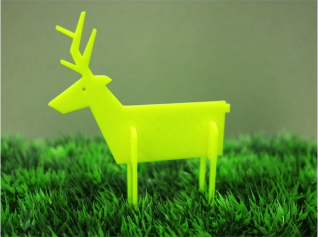 Animal_Deer in White Natural Versatile Plastic
