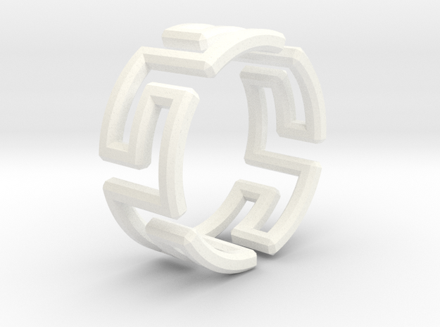 Labyrinthos Ring in White Processed Versatile Plastic: 8.5 / 58