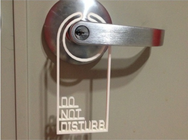 Door hanger - Do Not Disturb in White Natural Versatile Plastic