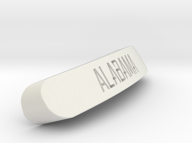 Alabama Nameplate for SteelSeries Rival in White Natural Versatile Plastic