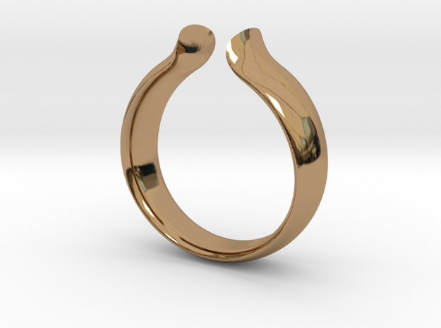Omega Ring in Polished Brass