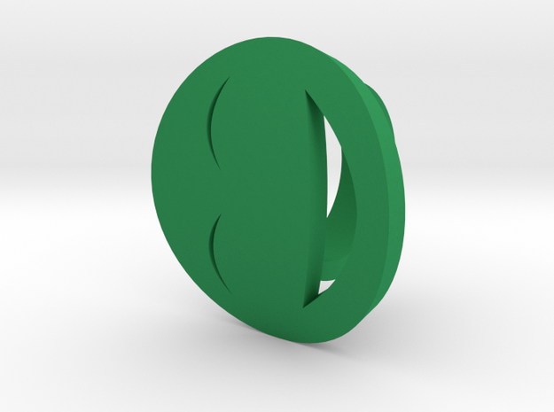 Smile/laughing Ring Size 7, 17.3 mm in Green Processed Versatile Plastic