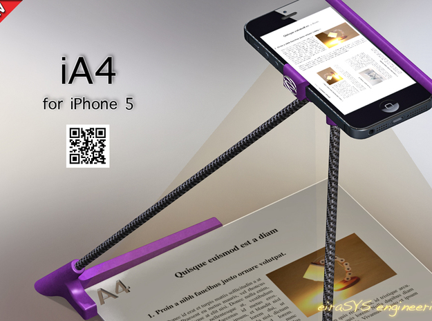 iA4 for iPhone 5 in Purple Processed Versatile Plastic