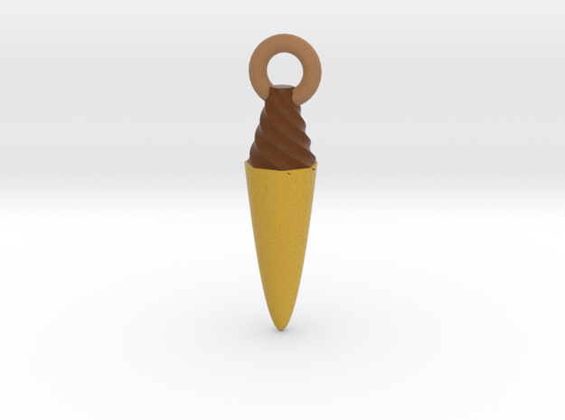 Ice Cream Pendant chocolate in Full Color Sandstone
