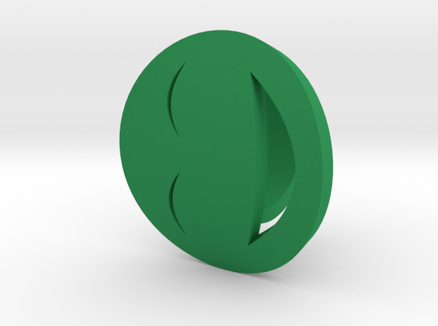 Smile/laughing Ring Size 5, 15.7 mm  in Green Processed Versatile Plastic