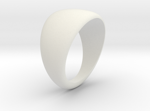 Simple ring in White Natural Versatile Plastic