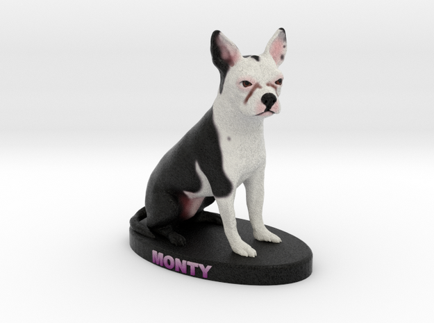 Custom Dog Figurine - Monty in Full Color Sandstone