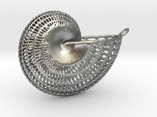 Nautilus Wireframe With Necklace Hoop