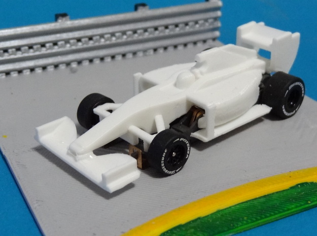 HO F1 2014 Slot Car Body in White Natural Versatile Plastic