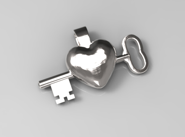 The key to a heart, 003 in Polished Silver