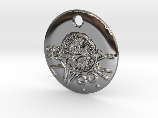 ZWOOKY Style 305 - pendant dragon in Fine Detail Polished Silver