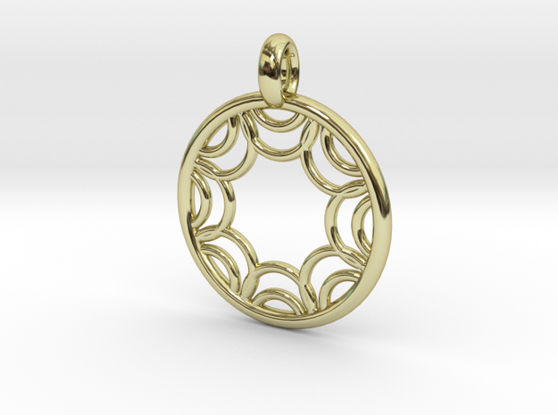 Euporie pendant in 18K Gold Plated
