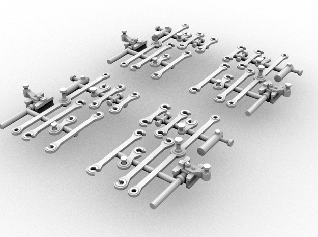 G42 ConnectingRods(OO9/1:76 Scale) in Tan Fine Detail Plastic