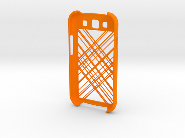 Samsung Galaxy S3 Abstract Lines in Orange Processed Versatile Plastic
