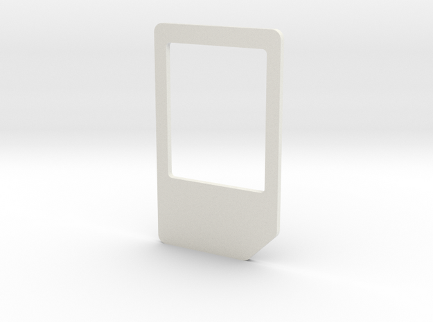 Micro Mini Sim Adapter in White Natural Versatile Plastic