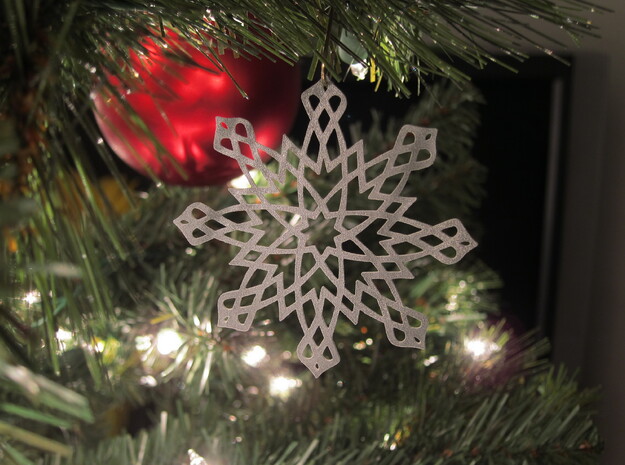 Islamic Snowflake Ornament in White Natural Versatile Plastic