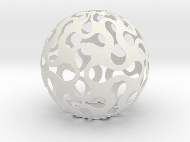 Lighing Sphere in White Natural Versatile Plastic