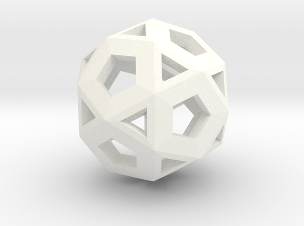 Logic Hypercube in White Processed Versatile Plastic
