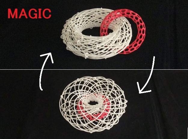 Torus Magic with Ring 1 in White Natural Versatile Plastic