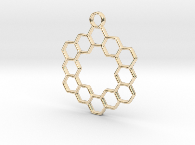 Honey pendant in 14k Gold Plated Brass