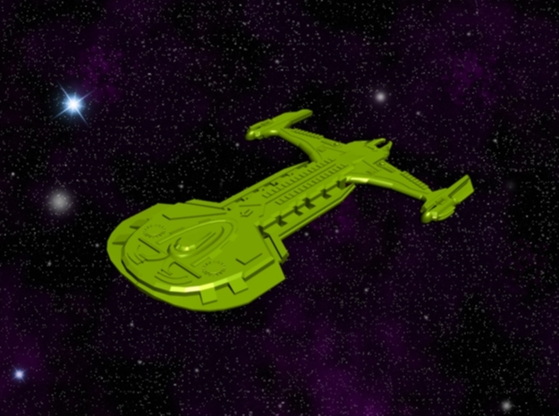 Mirror Universe Klingon Cardassian Hybrid Ship ( A in White Natural Versatile Plastic