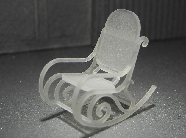 1:48 Bentwood Rocking Chair in Tan Fine Detail Plastic