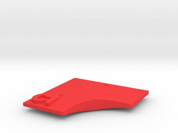 Ci Pendant in Red Processed Versatile Plastic