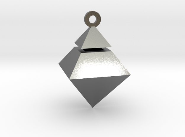 Crematory Pendant in Polished Silver