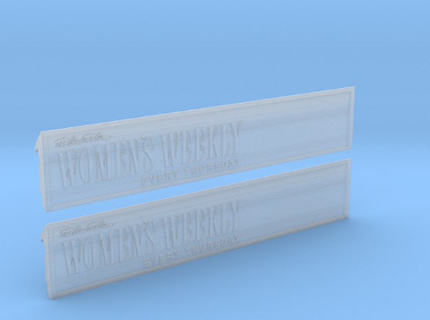 Fascia Ad Panels for Sydney P Class Tram O Gauge in Smooth Fine Detail Plastic