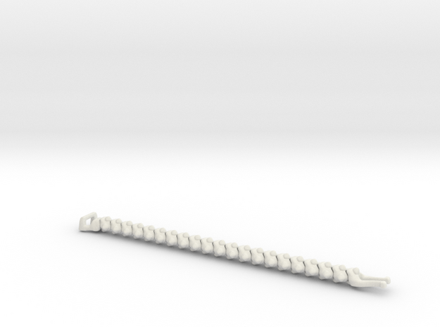 Spine Chain Bracelet in White Natural Versatile Plastic