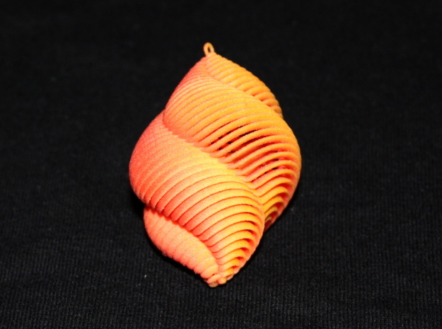 Mathematical Mollusca - Small Yellow/Red Shell Orn in Full Color Sandstone