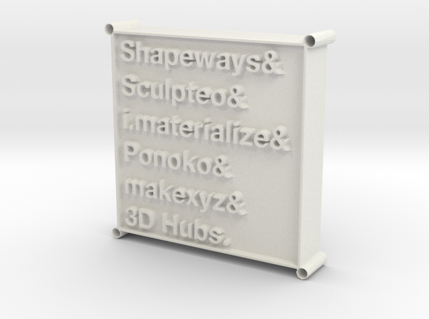 3D Printing Services List Pendant