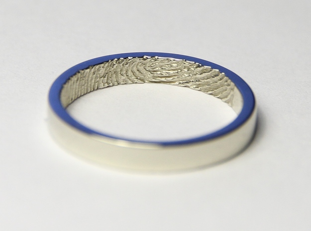 Fingerprint Ring - Hers in 14k White Gold