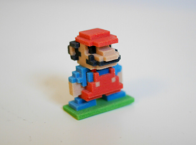 8Bit Mario Small in Full Color Sandstone