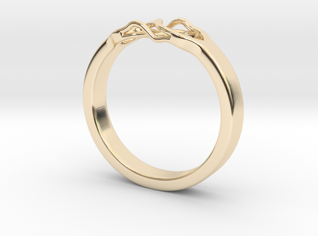 Roots Ring (21mm / 0,82inch inner diameter) in 14K Yellow Gold