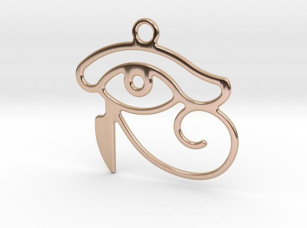 The Eye Of Horus in 14k Rose Gold Plated Brass