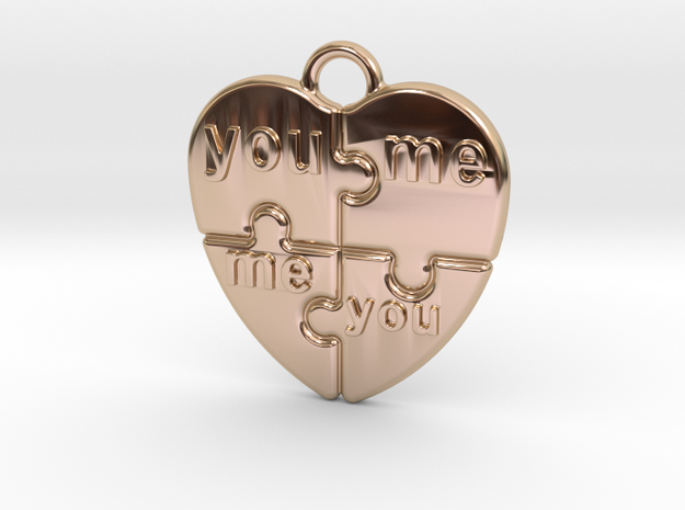 You And Me in 14k Rose Gold Plated Brass