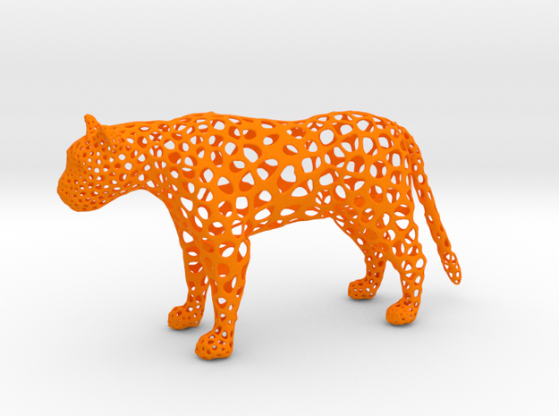 proud Leopard in Orange Processed Versatile Plastic