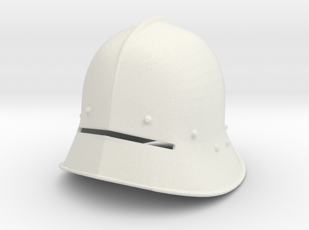1:6 sallet helmet in White Natural Versatile Plastic