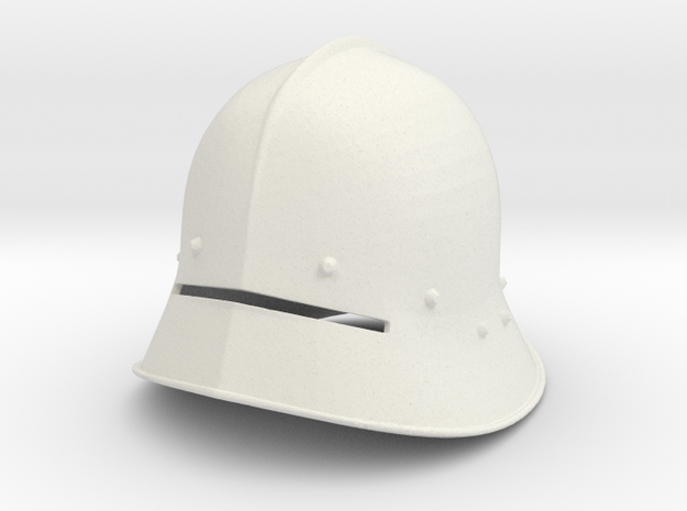 1:6 sallet Helmet 6th small size in White Natural Versatile Plastic
