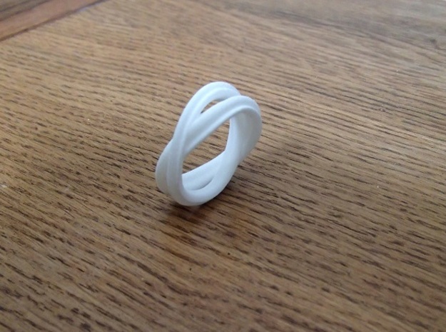 Ring size 8 in White Natural Versatile Plastic