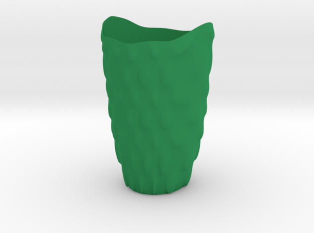 Vase 'Bubbles' - 17cm / 6.70" in Green Processed Versatile Plastic