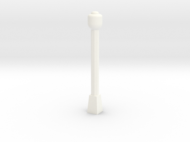 Street Lamp 28mm Scale Miniature in White Processed Versatile Plastic